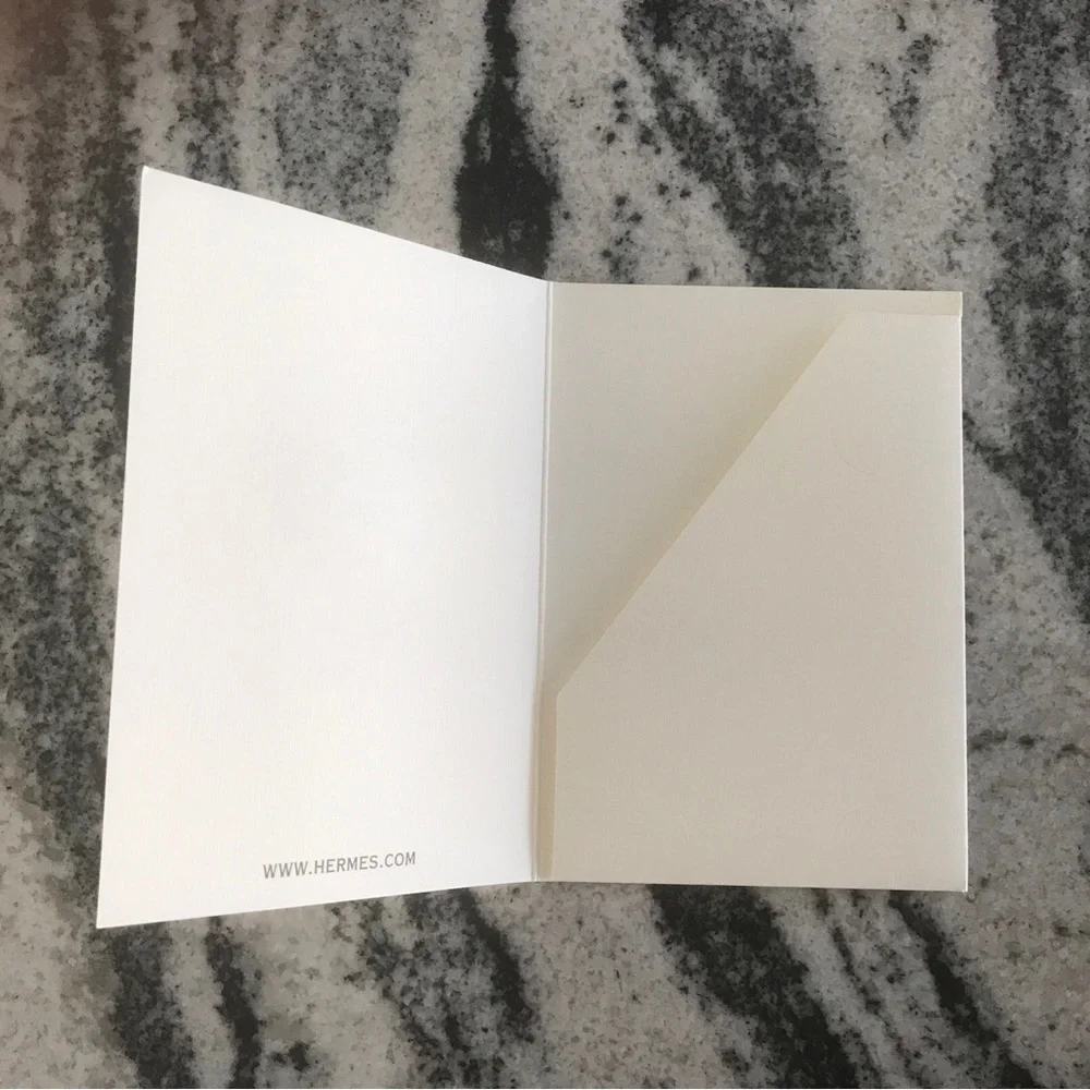 Hermes New Authentic Empty Envelope Receipt Holder lot of 5